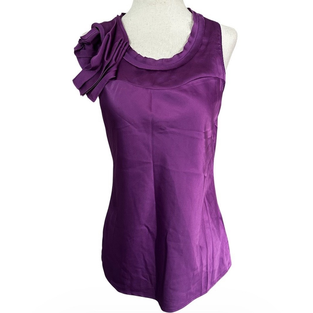 The Limited Purple Sleeveless Top Womens Size XS Satin Blouse Tank Top | 63-30